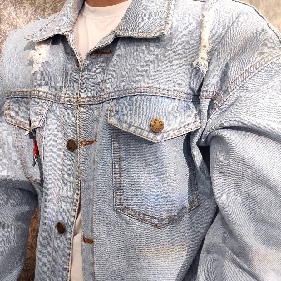 Áo khoác nam jean xanh SS458 [FREESHIP] shop Sunsun chuyên áo jeans nam nữ