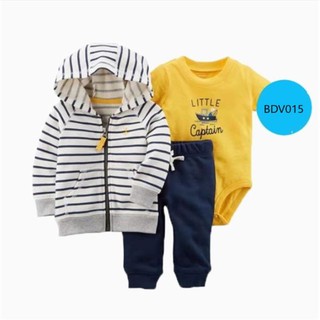 SET 3 MÓN GỒM ÁO KHOÁC, BODYSUIT VÀ QUẦN CARTER CỰC YÊU CHO BÉ