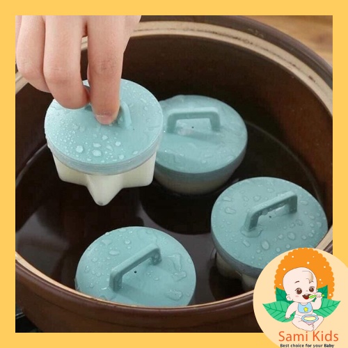 Set khuôn dụng cụ làm bánh, hấp trứng kèm chổi quét dầu nhiều hình cho bé ăn dặm SAMI KIDS