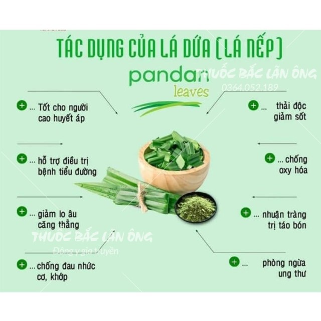 Lá nếp sấy lạnh 200g (lá dứa, lá thơm, tạo hương vị cho món ăn)