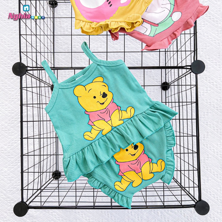 Đồ bộ Bé Gái vải thun cotton NGHĨA BABY dành cho bé (8kg-18kg)
