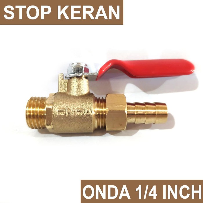 Van Khóa Vòi Nước 1 / 4 Inch Bằng Đồng Cho Sân Vườn Onda