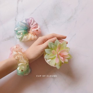 Cột tóc 2 lớp cầu vòng-Crunchies cột tóc - đeo tay - chun buộc tóc