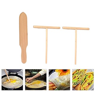 Set 3 dụng cụ làm bánh crepe bằng gỗ cao cấp tiện dụng