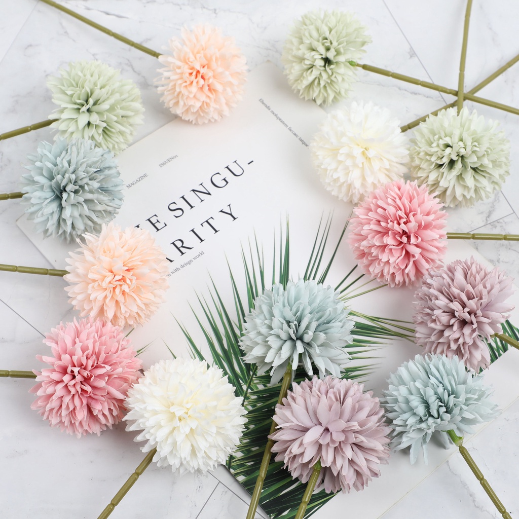 💗 Hoa Bồ Công Anh Giả💗 Cúc tròn/pingpong decor trang trí nhà cửa, phụ kiện chụp ảnh