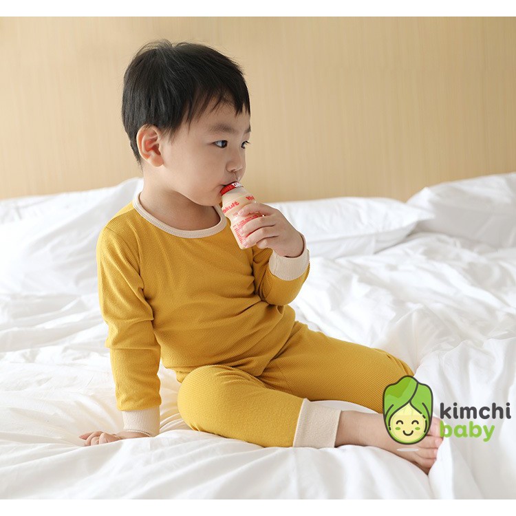 Bộ Dài Tay Minky Mom Cạp Cao Len Gân Phối Cổ Chính Hãng Cho Bé Trai Bé Gái Đóng Túi Zip MKM24