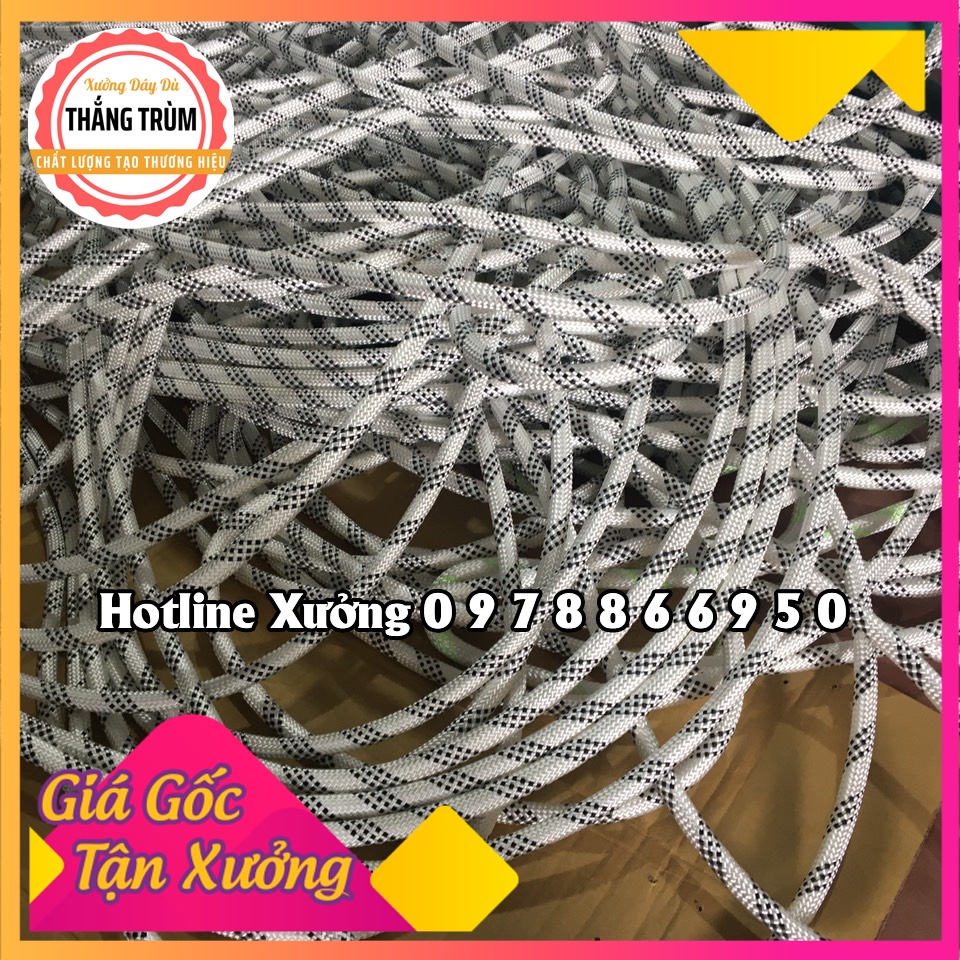 Xưởng Dây dù phi 12, 14, 16 dây dù tết, dây dù tròn, dây thừng, dây cứu hộ, dây thợ sơn, dây bảo hộ Giá tính theo mét
