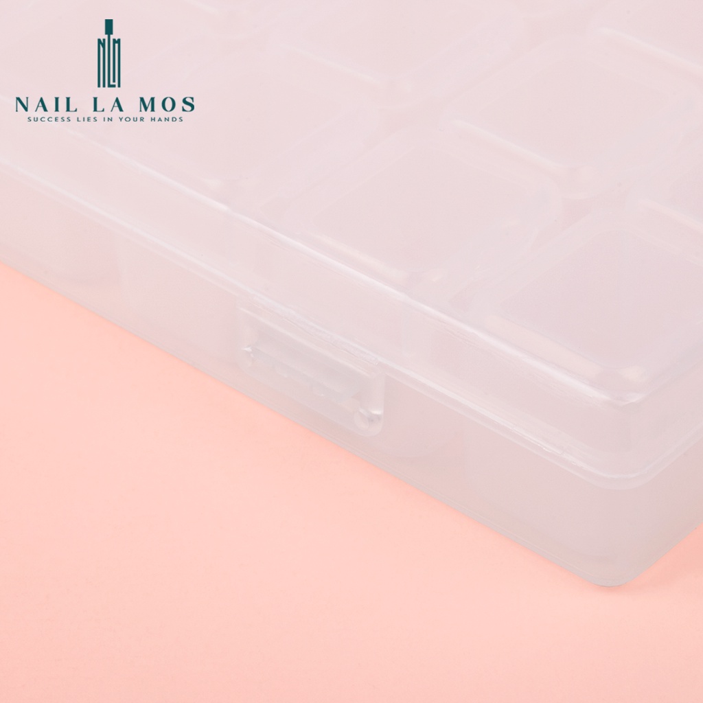 Hộp nhựa đựng đá, charm, phụ kiện nail 28 ô