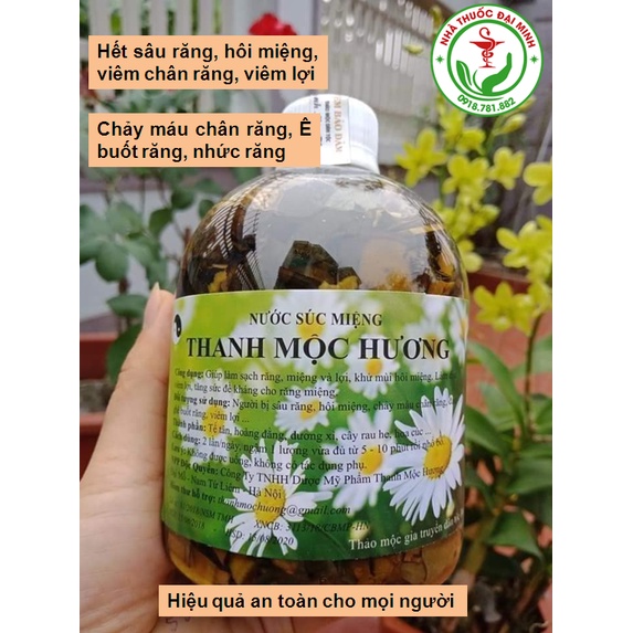 Nước Súc Miệng Thanh Mộc Hương 500ml - Ngừa Sâu Răng, Hôi Miệng, Đau Răng