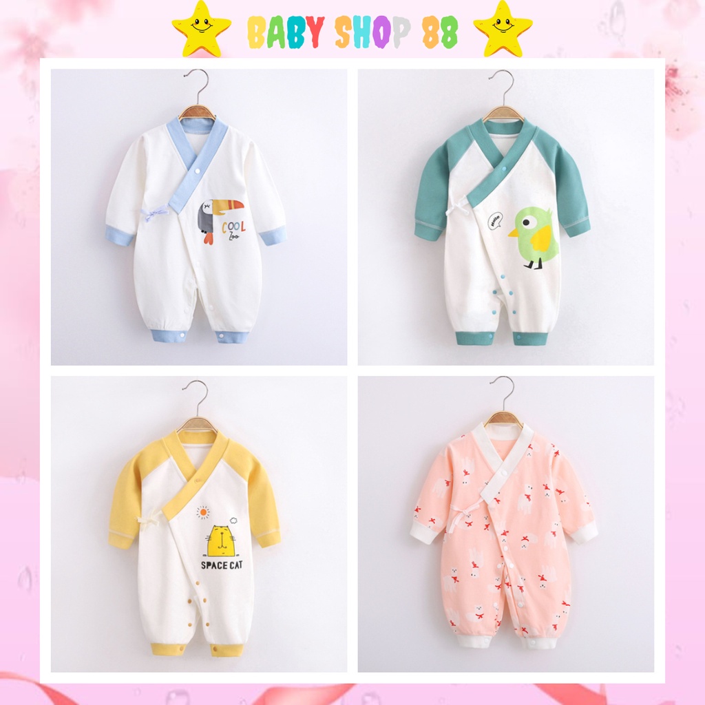 Quần áo trẻ em bộ body dài tay bodysuit babyshop88 áo liền quần cho bé trai bé gái M0222