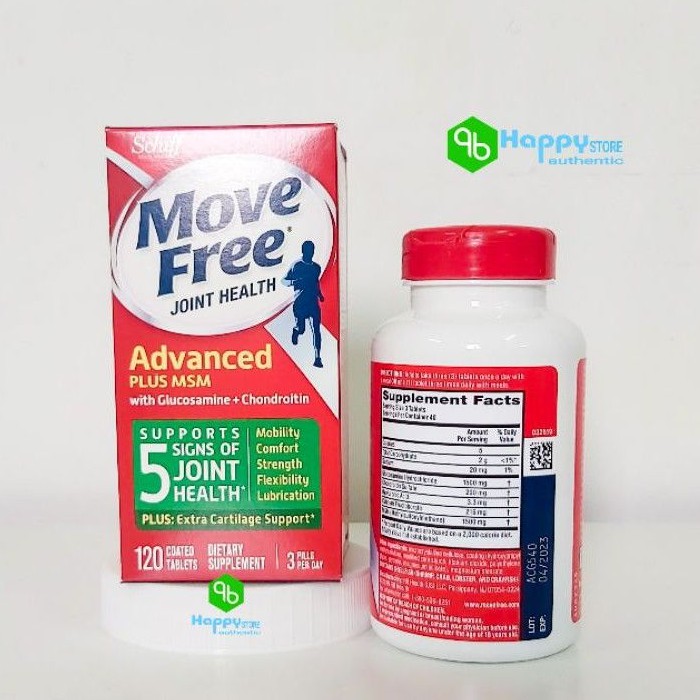 Viên uống bổ khớp Move Free Glucosamine Chondroitin MSM 120 viên, Mỹ