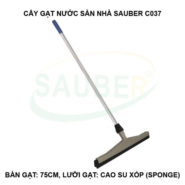 CÂY GẠT NƯỚC SÀN SAUBER ĐẦU GẠT THẲNG BẰNG NHỰA, LƯỠI CAO SU XỐP  22inch - 30inch