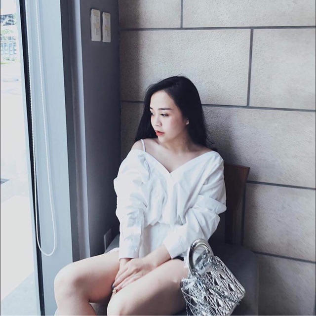 Áo sơ mi trễ vai zara