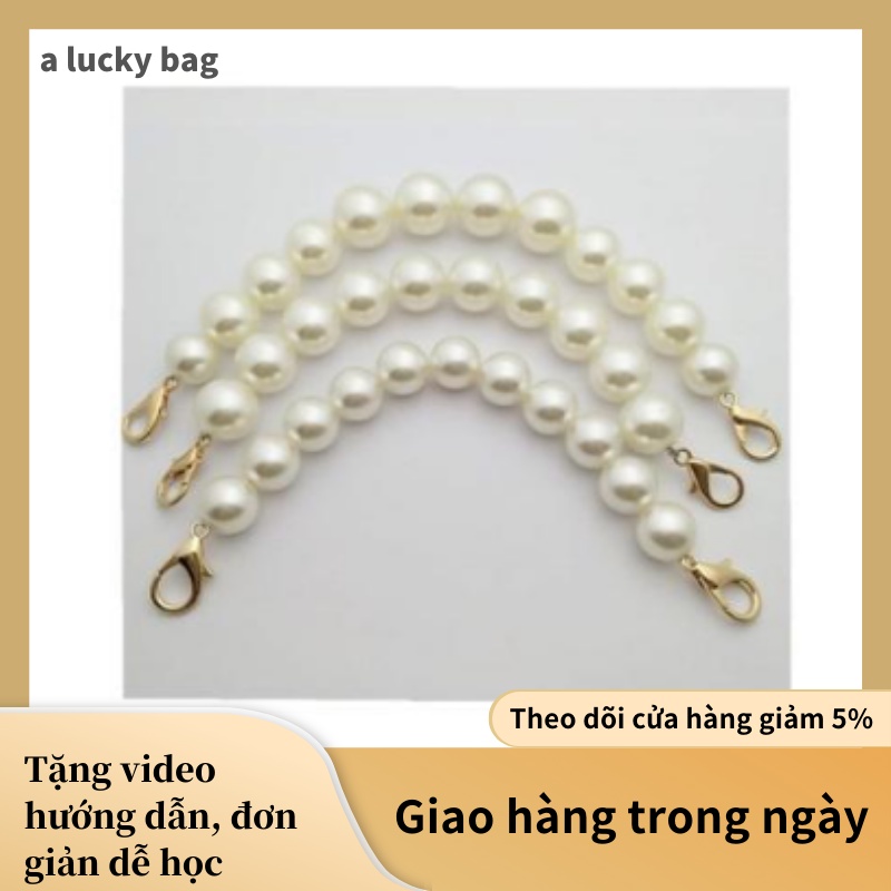 {a lucky bag}Dây Đeo TúiXách Đính Ngọc Trai Thời Trang Cho NữDây chuỗi ngọc trai đeo túi xách DIY