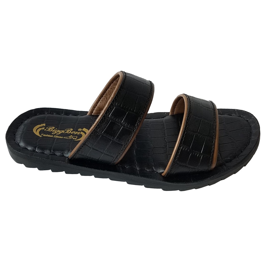 Dép Nam Quai Ngang Da Bò Thật BIGBEN Cao Cấp DN337