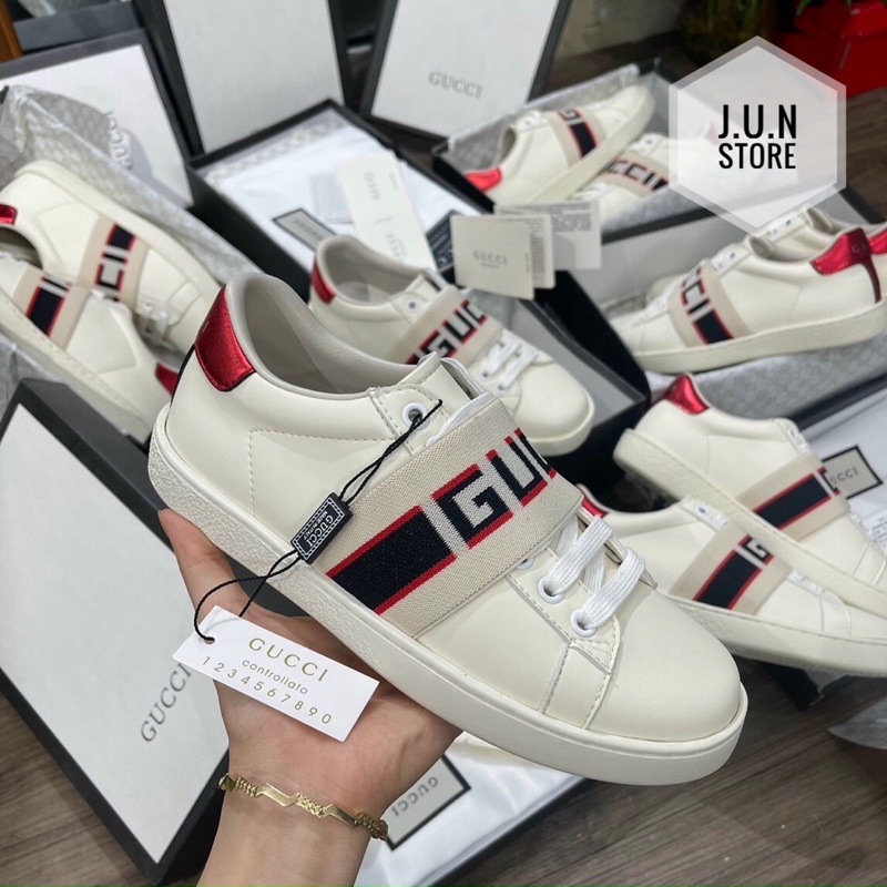 GIÀY GU.CI CHUN NGANG LAI AU DA THẬT CAO CẤP