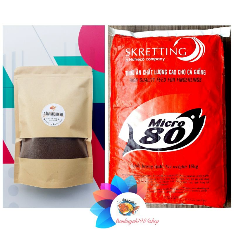 Cám Micro 80 cho cá Vàng, Guppy, Betta| Túi 0.5Kg