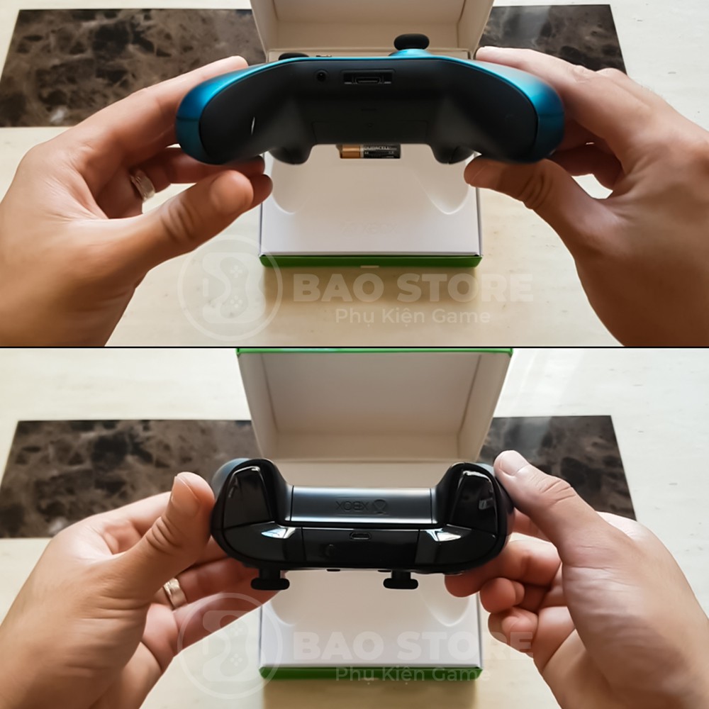 Tay cầm XBOX ONE S Chính Hãng Màu OCEAN SHADOW nguyên seal, không dây,tích hợp Jack 3.5mm