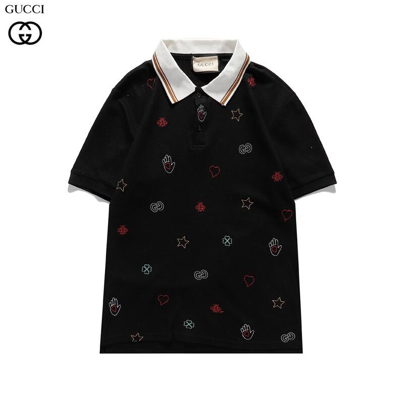 Áo Thun Polo Tay Ngắn Chất Liệu Cotton Thêu Hoạ Tiết Gucci Thời Trang Dành Cho Nam Và Nữ | BigBuy360 - bigbuy360.vn