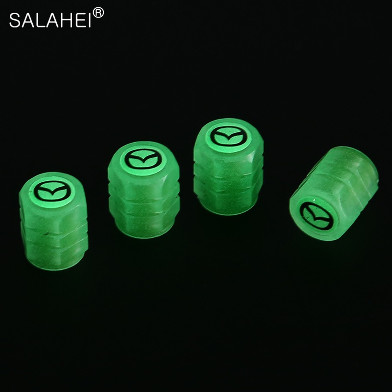 4 Nắp van bánh xe dạ quang dành cho Mazda 3 CX5 6 BK GH 2 CX3 CX30 MX5 5 CX7 CX9 RX8 MX3 MS MP