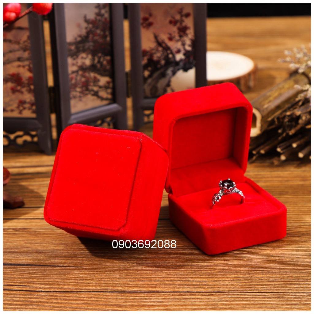 Hộp nhung đựng nhẫn HCM, bông tai, huy hiệu, cài áo, vàng miếng - thiết kế độc đáo thời trang