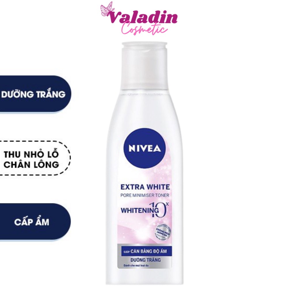 Nước hoa hồng NIVEA Trắng Da Extra White Pore Minimiser Toner (200ml) - Toner trắng da Nivea