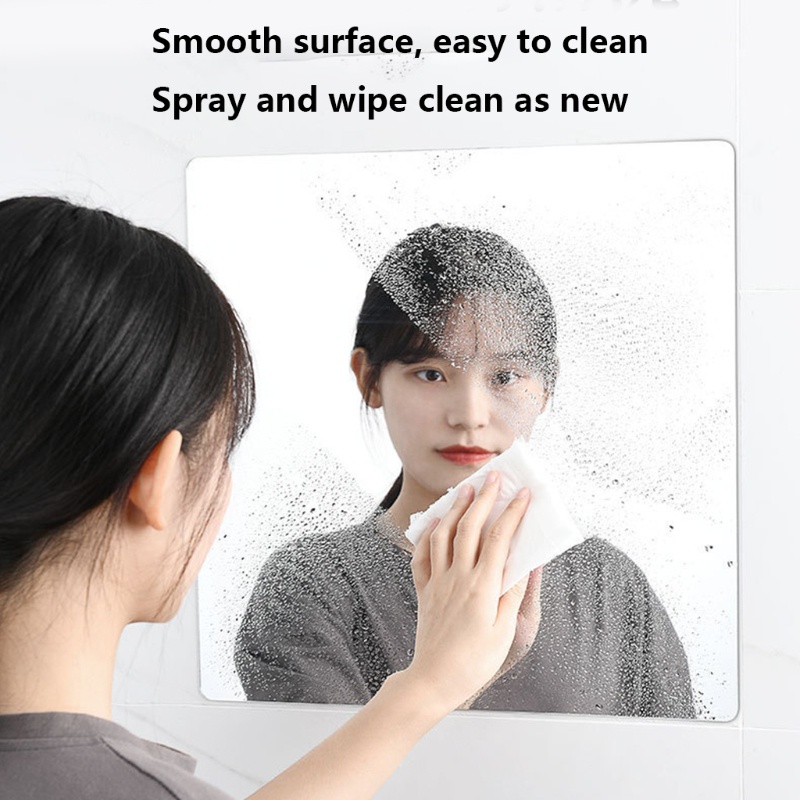 Bộ 4 Miếng Dán Tường Tráng Gương Không Cần Kính Dùng Trang Trí Nhà Tắm DIY