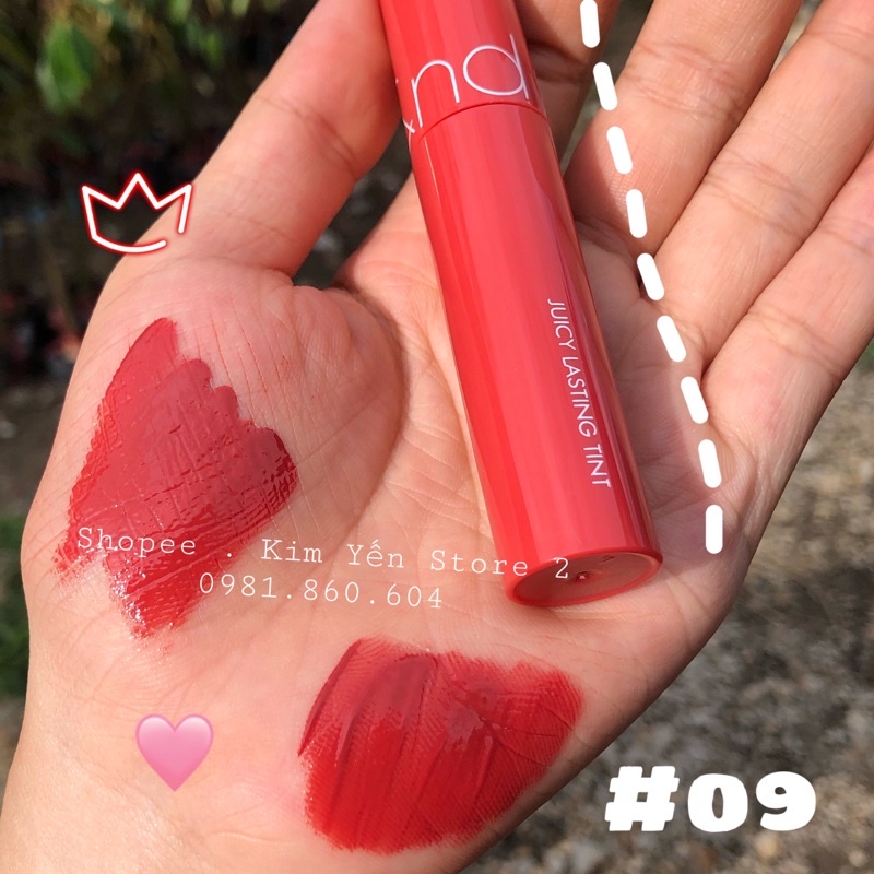 Son Juicy Lasting Tint 06 + 09 Handmade