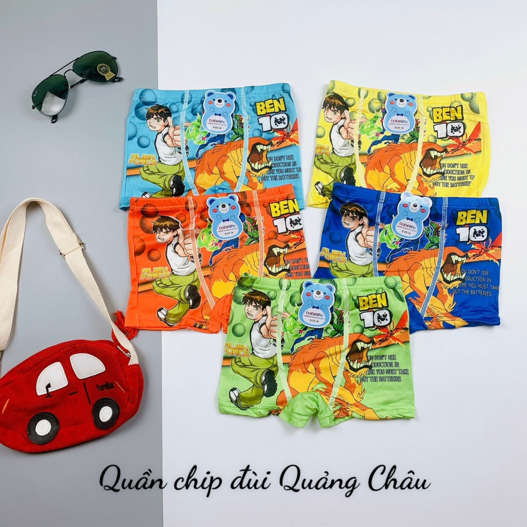 Set 3 quần lót đùi bé trai vải cotton lạnh siêu đẹp nhiều hình đáng yêu cho bé từ 2 đến 7 tuổi