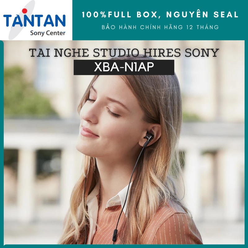 Tai Nghe CẮM DÂY STUDIO HI-RES Sony XPA-N1AP | Hi-Resolution Audio - Dây linh hoạt tháo rời - Xuất xứ: Thái Lan