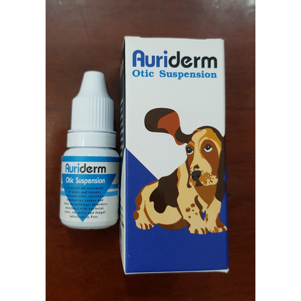 Sản phẩm trị nấm, ve, bọ ký sinh trong tai chó AURIDERM