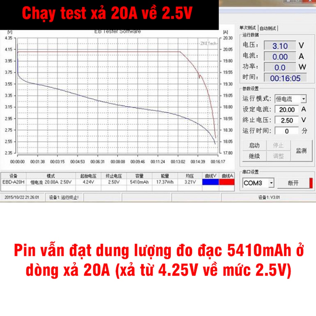 Cell Pin 26650 VITO Dung Lượng 5000mAh 5C (Xả 20A) - Hàng Mới 100%