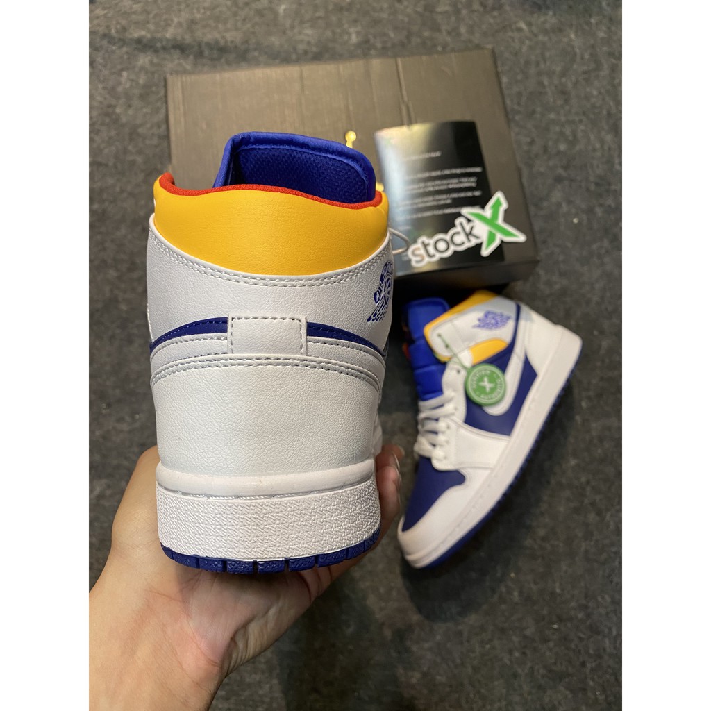 Giày air jordan 1 cổ cao nam-trắng xanh [rep_11]