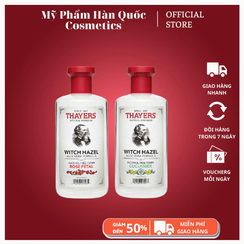 TONERS / Hoa Hồng Thayer Alcohol Free Witch Hazel 335ML