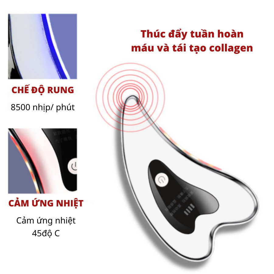 Máy massage mặt Beauty Massager [Kết hợp rung điện từ & Ion hồng ngoại nhiệt]