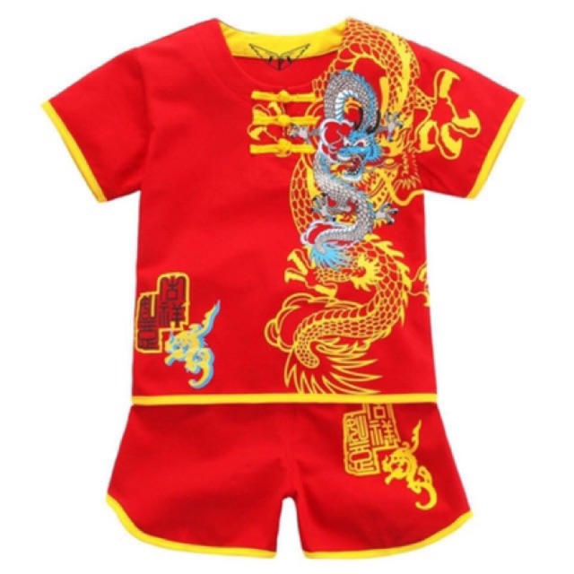 Thời trang bé trai, quần áo mặt hè mặt nhà, đi chơi- in hình con rồng mạnh mẽ, hàng cao cấp bán shop