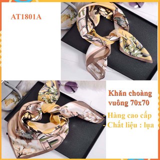Khăn lụa vuông cao cấp- khăn choàng cổ lụa - AT1801