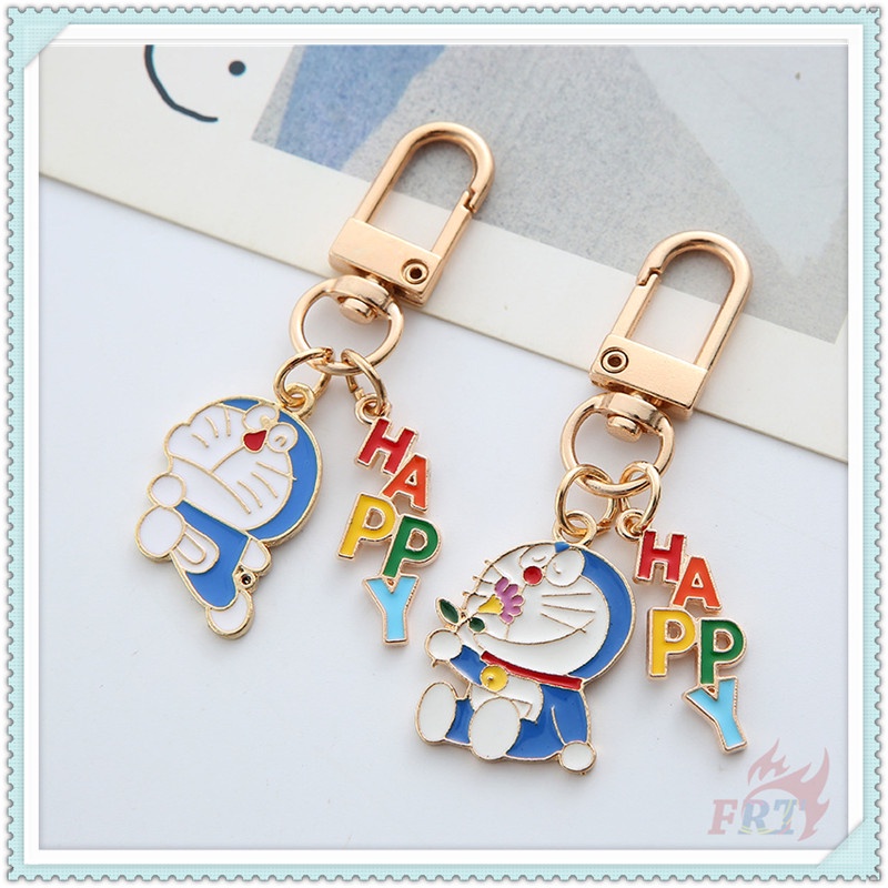 Móc khóa thích hợp cho vỏ bảo vệ hộp sạc tai nghe Airpods hình doraemon 4 kiểu thời trang