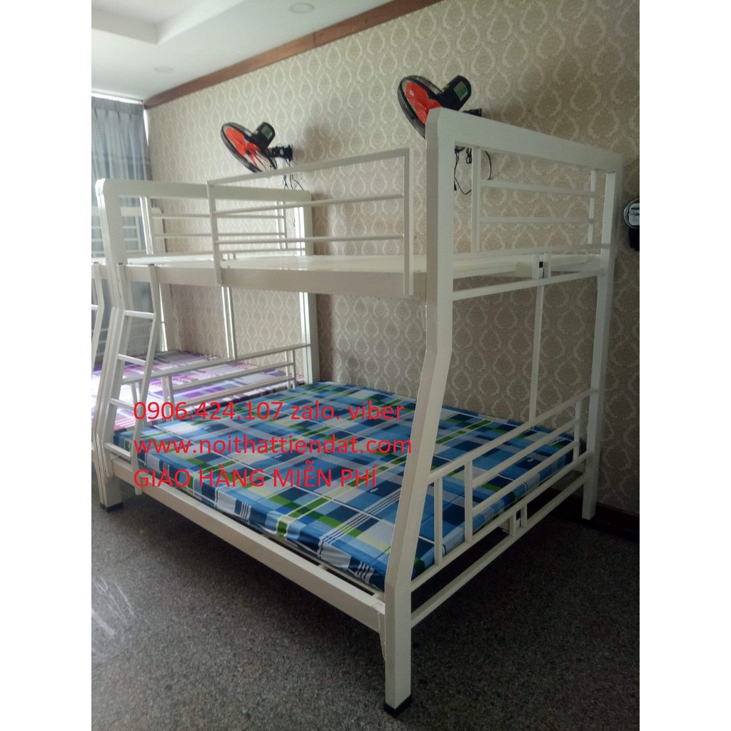 giường sắt lệch 1m-1m4 x 2m hộp 48