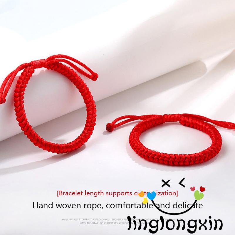 Vòng Đeo Tay May Mắn 2 Dây Màu Đỏ May Mắn Phong Cách Phật Giáo Tây Tạng Trung Hoa Dành Cho Nữ