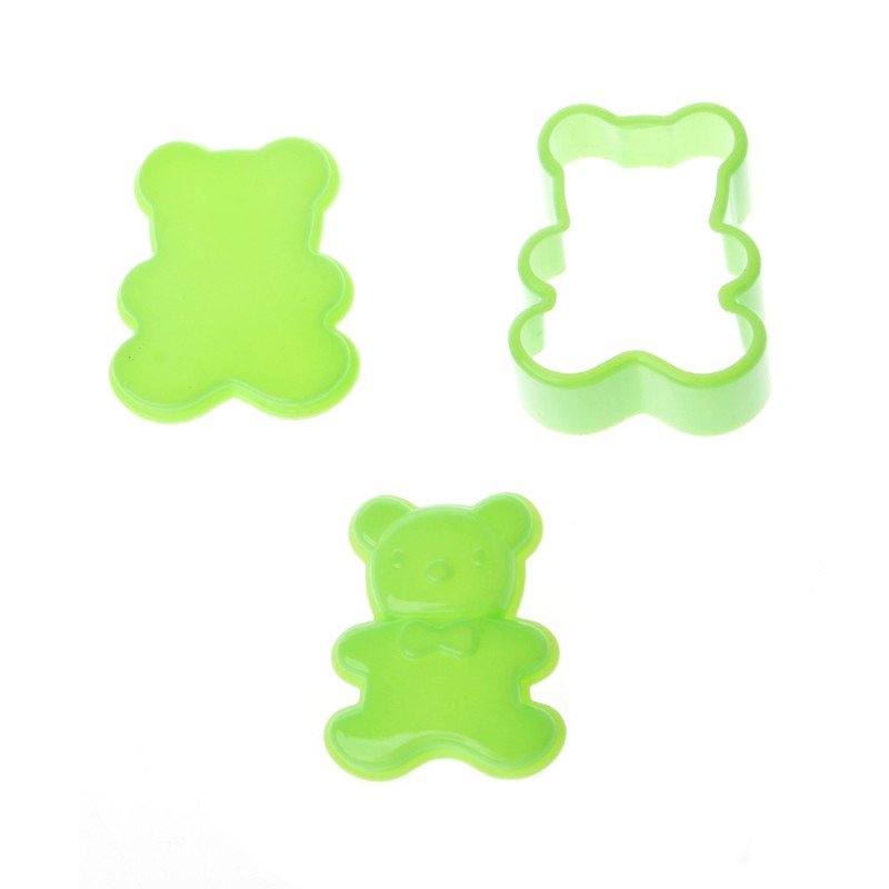 Set 3 khuôn làm cơm nắm tạo hình chú gấu/ con cá/ con voi xinh xắn