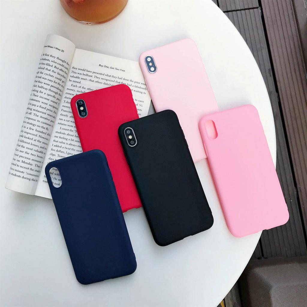 Ốp lưng nhựa thời trang 10 màu độc đáo cho iphone 6 6s 7 8 Plus