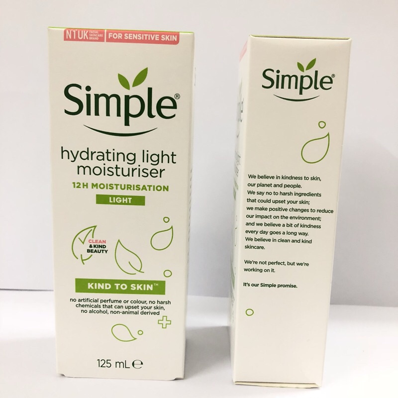 SỮA DƯỠNG FREESHIP SỮA DƯỠNG DA SIMPLE KIND TO SKIN HYDRATING LIGHT MOISTURISER 125ml