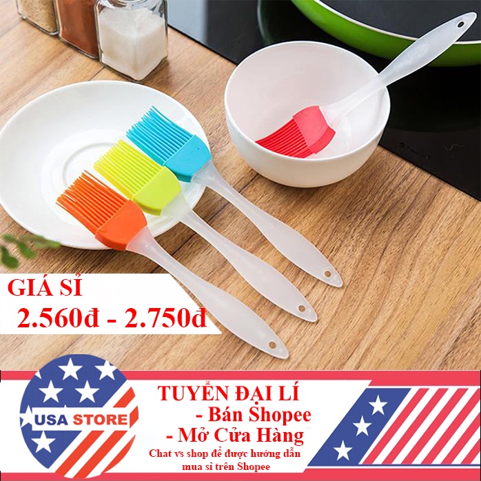 Chổi Silicon QUÉT DẦU Ăn, Cọ Quét Bơ Ướp Gia Vị - Chổi Phết Mỡ Chịu Nhiệt Độ Cao, Ướp Đồ Nướng, Mặt Bánh