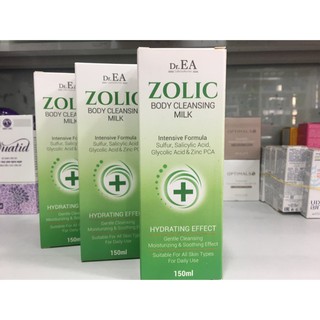 ( MẪU MỚI ) DR.EA ZOLIC BODY CLEANSING MILK 150ML. SỮA TẮM Y KHOA