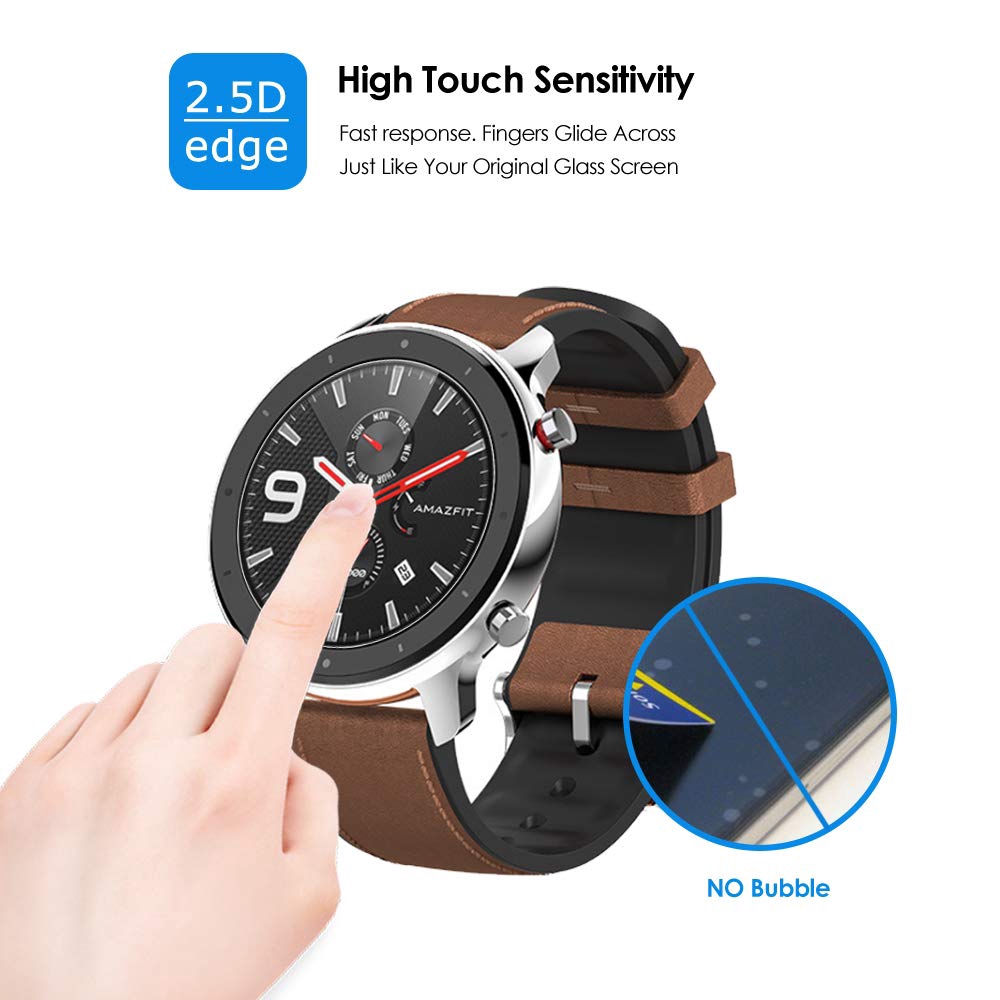 2.5D Tempered Glass Screen Protector for Huami Amazfit GTR 42mm 47mm