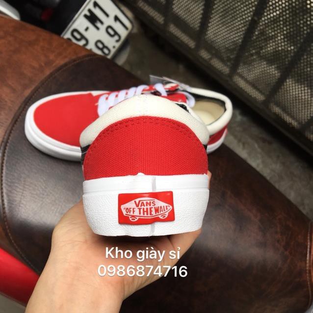 G [SALE SỐC] GIÀY VANS OLD SKOOL PHA ĐỎ ĐEN size 36->43 NAM NỮ :)) * ! ₁ " + =