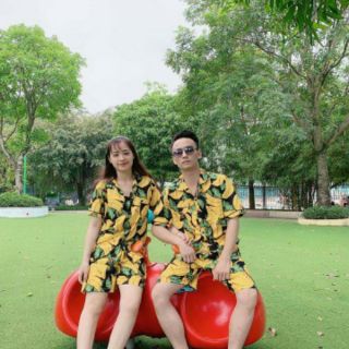 BIGSIZE (7 - 120 KÝ) ĐỒ BỘ NAM NỮ ĐI BIỂN CHUỐI LỚN, VẢI KATE THÁI LOẠI 1 ĐỦ CHO CẢ NHÀ