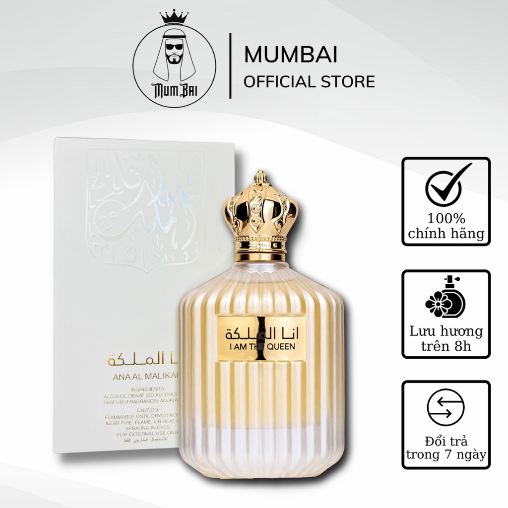 Nước hoa Dubai nữ chính hãng giá rẻ thơm lâu, Nước hoa I Am The Queen cao cấp -100ml, Lưu hương trên 8h