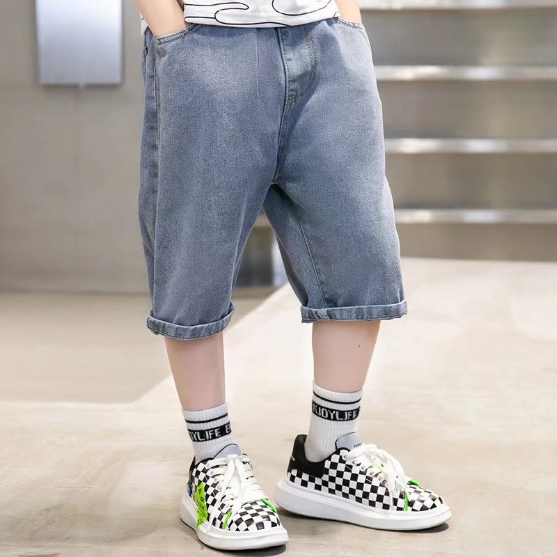Quần short jean BXPB ống rộng thời trang hè giản dị cho bé trai